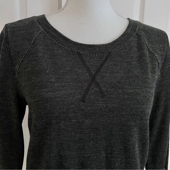 Lululemon Black Gray Sattva Pullover Sweater Merino Wool Blend Top EUC - Picture 4 of 9